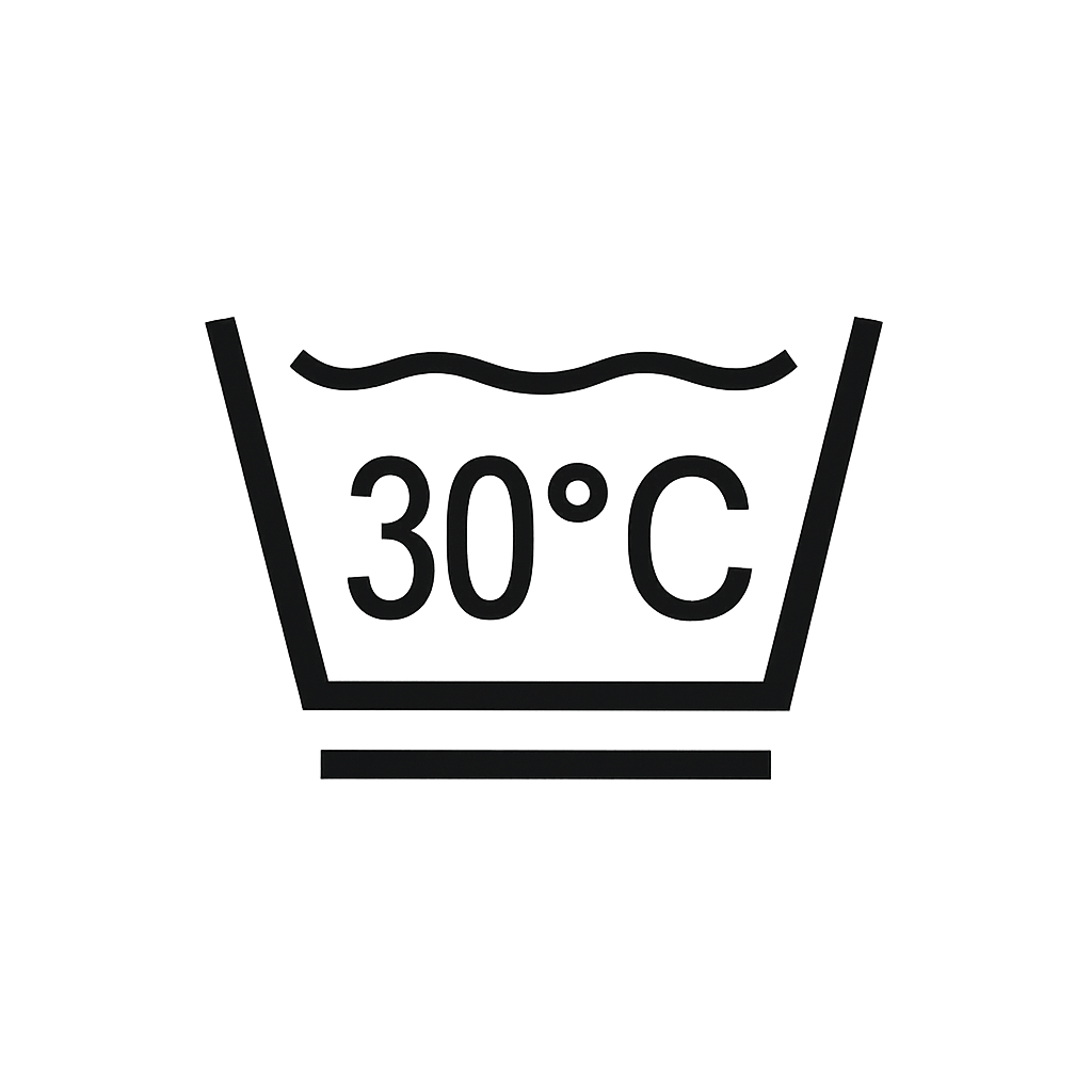 Lavage à témparture 30° avec précautions particulières